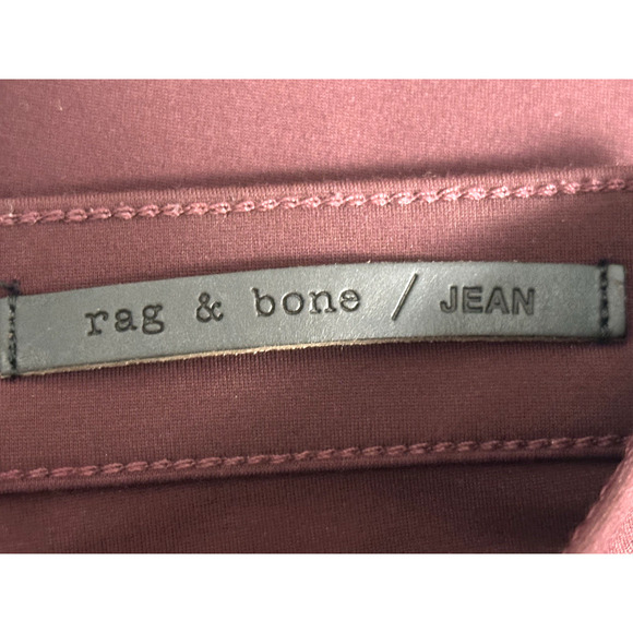 Rag & Bones Women's Jean Leggings In Burgundy Ponte Size (26) Stretchy Jeans - Picture 4 of 16